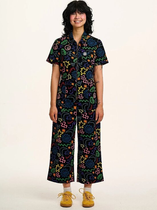 Lucy & Yak Pants - NWT - Lucy & Yak Ragan Organic Cotton Jumpsuit in Apollo Print - UK 12 / US 8